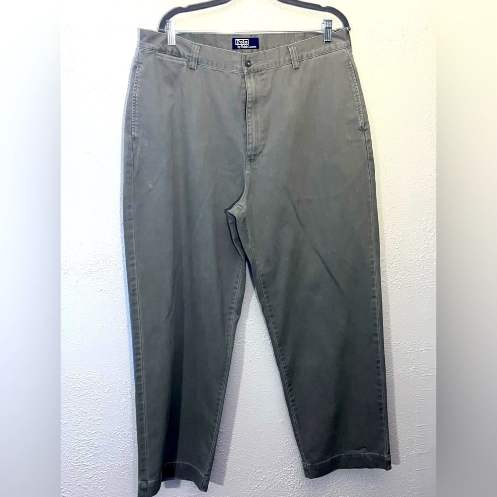 Polo Ralph Lauren Classic Preppy Casual Cotton Green Chino Pant Mens Size 38x30